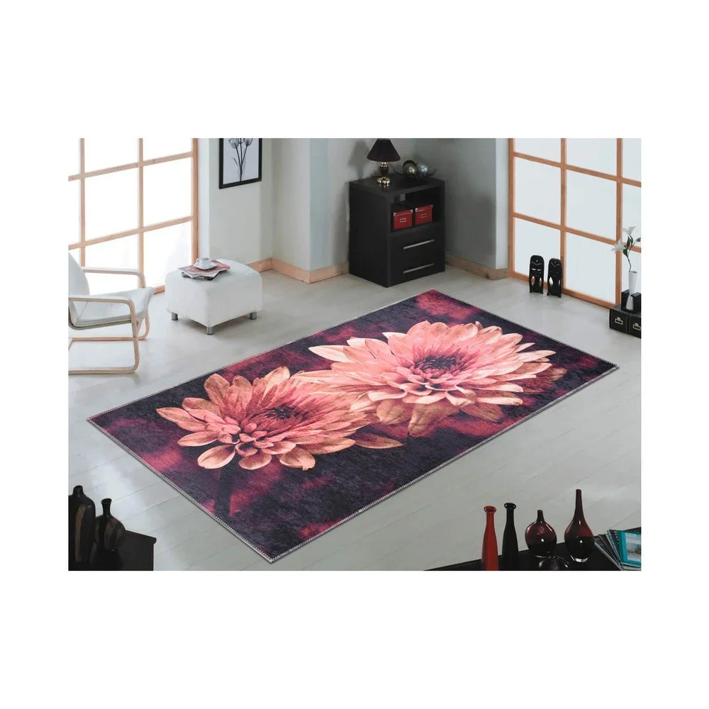 Odolný koberec Vitaus Red Chryzantemum, 80 x 150 cm v:1282048