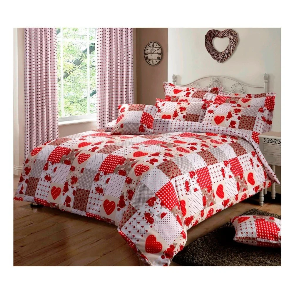 Povlečení Velosso Heart Patchwork Red, 135 x 200 cm v:735184