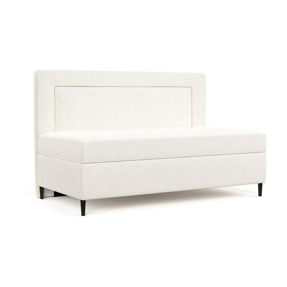 Krémová čalouněná jednolůžková postel 90x200 cm Alba – Maison de Rêve v:1662314
