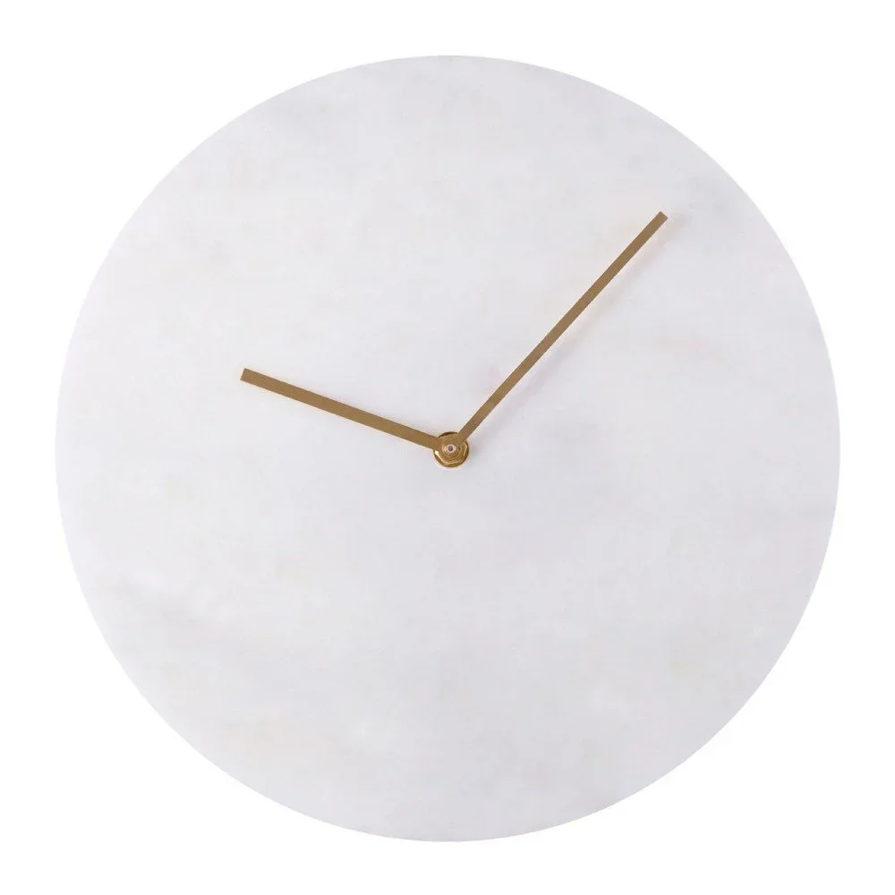 Nástěnné hodiny z bílého mramoru Premier Housewares Lamonte v:1056398