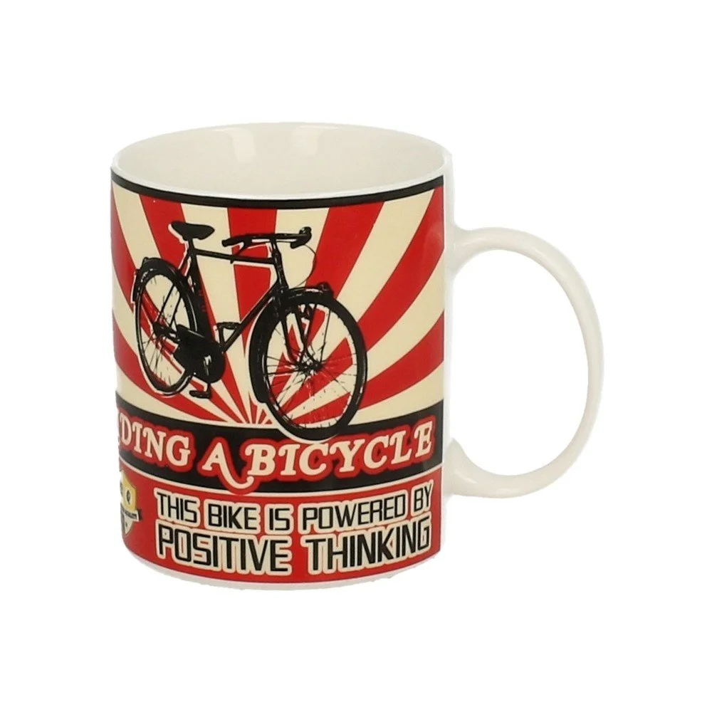 Červeno-bílý porcelánový hrnek Duo Gift Bicycle, 430 ml v:1004440 Červeno-bílý porcelánový hrnek Duo Gift Bicycle, 430 ml v:1004440