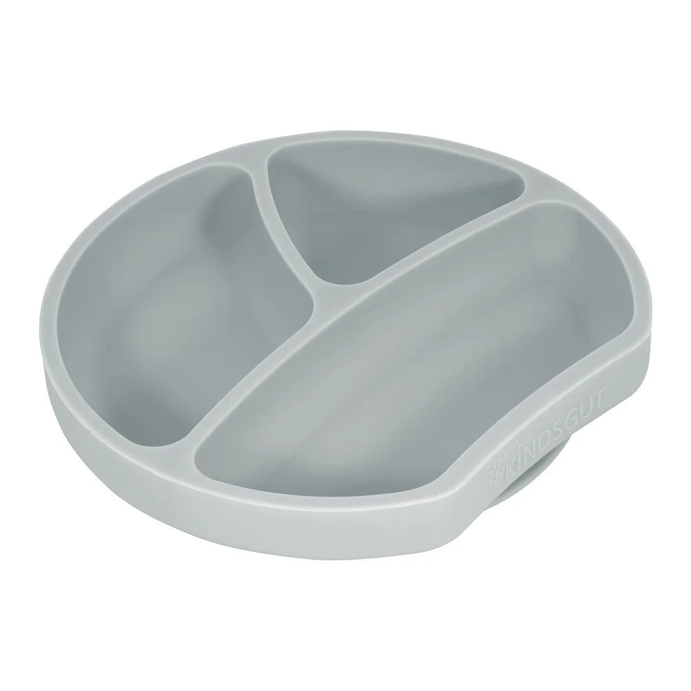 Světle modrý silikonový dětský talíř Kindsgut Plate, ø 20 cm v:1419737