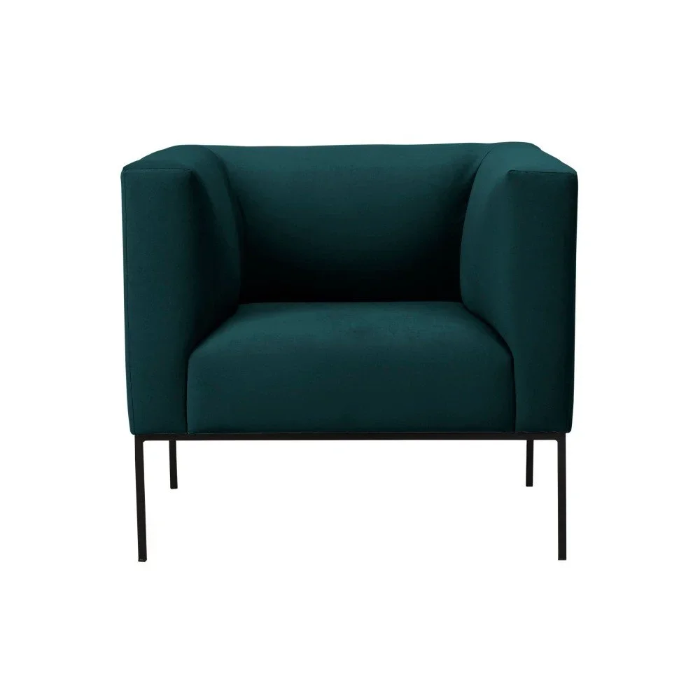 Petrolejově zelené sametové křeslo Windsor & Co Sofas Neptune v:1203890