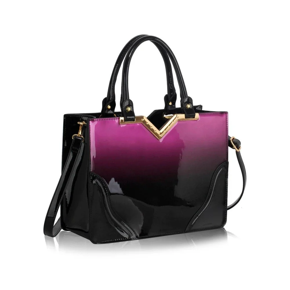 Fialovočerná kabelka L&S Bags Totena v:848534