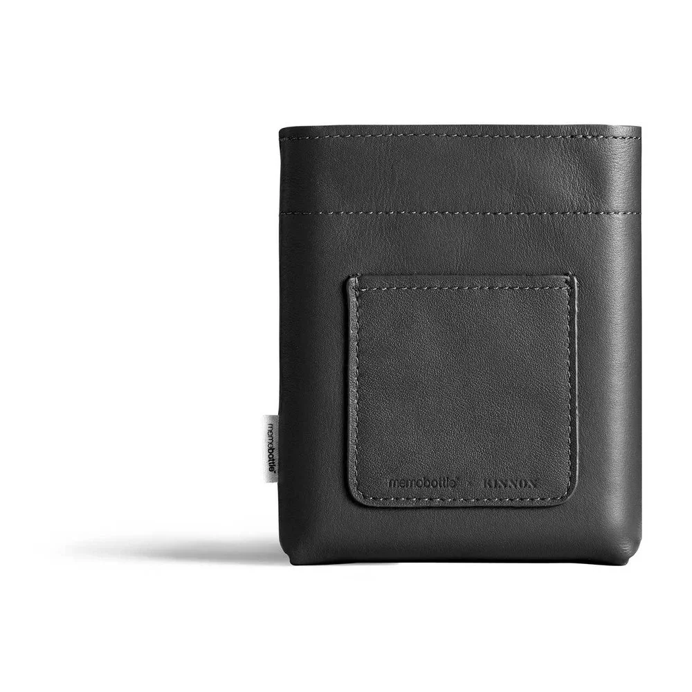 Černé kožené pouzdro na placatku Memobottle A6 Sleeve v:1400497