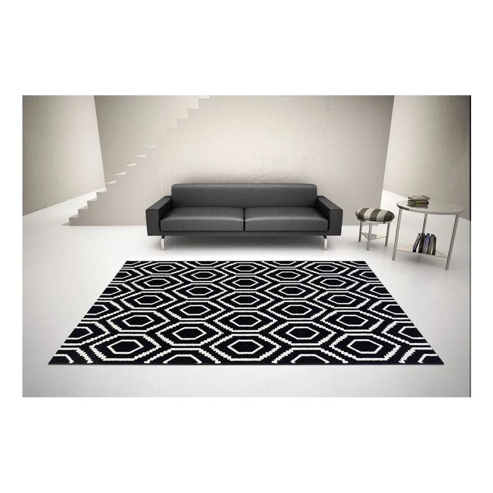 Černo-bílý koberec DECO CARPET Tripoli, 133 x 190 cm v:1178320