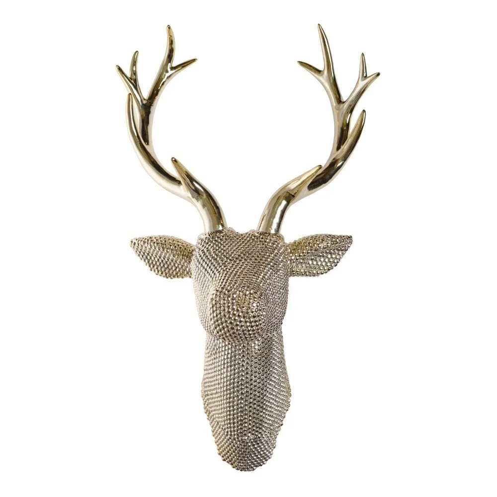 Nástěnná dekorace ve zlaté barvě Ewax Reindeer v:1130418