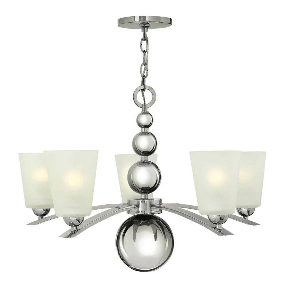Lustr ve stříbrné barvě Elstead Lighting Zelda Cinco v:1218674