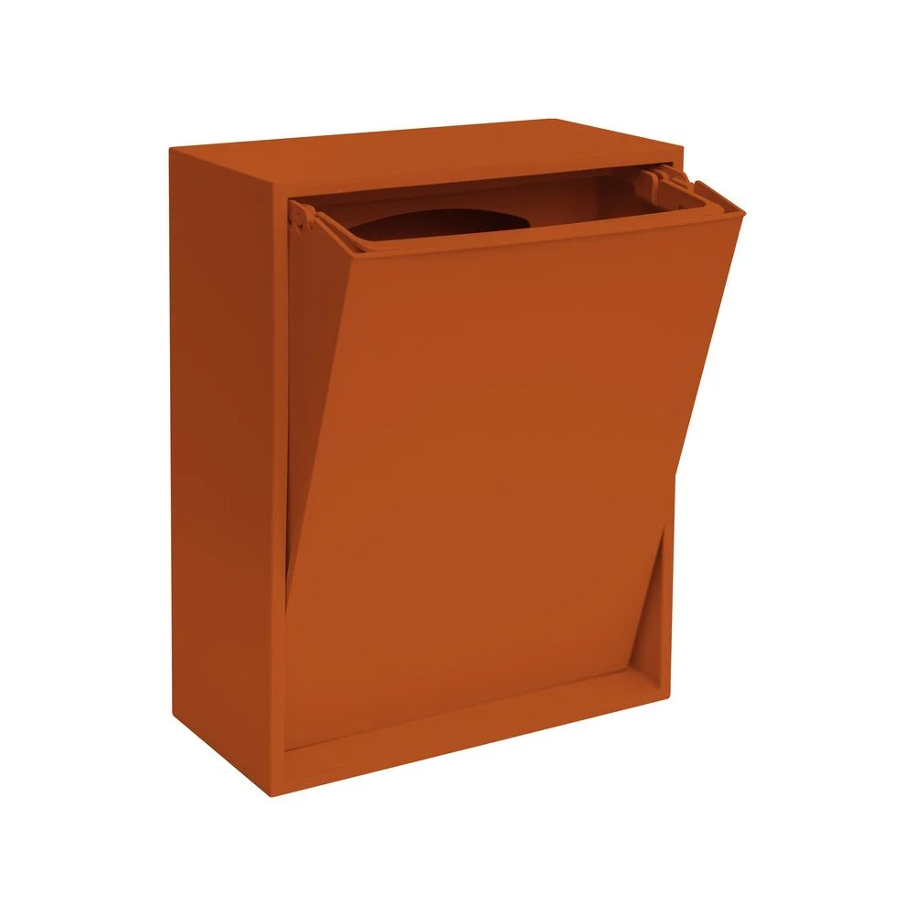 Odpadkový koš na tříděný odpad/nástěnný z recyklovaného plastu v terakotové barvě Recycling Box – ReCollector v:1926738