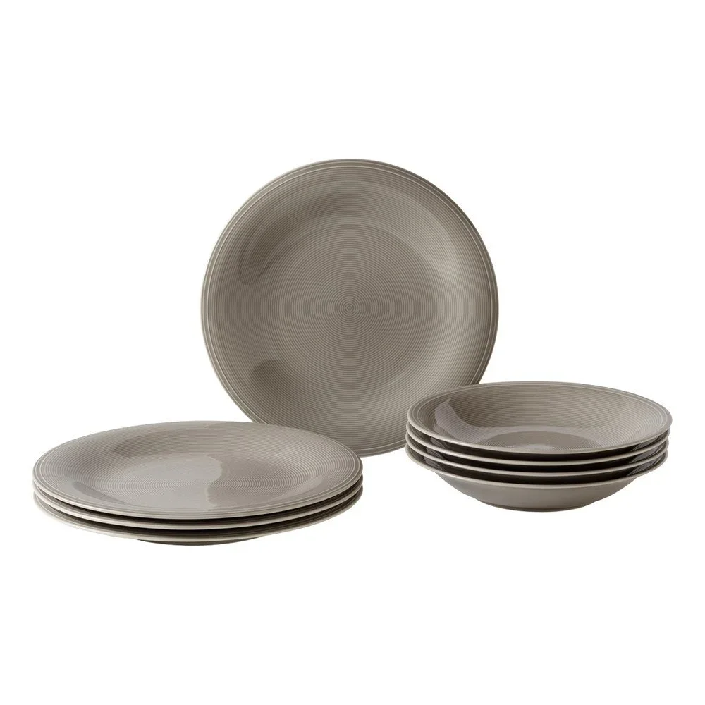 8dílná šedá porcelánová sada nádobí Like by Villeroy & Boch Group v:1339917