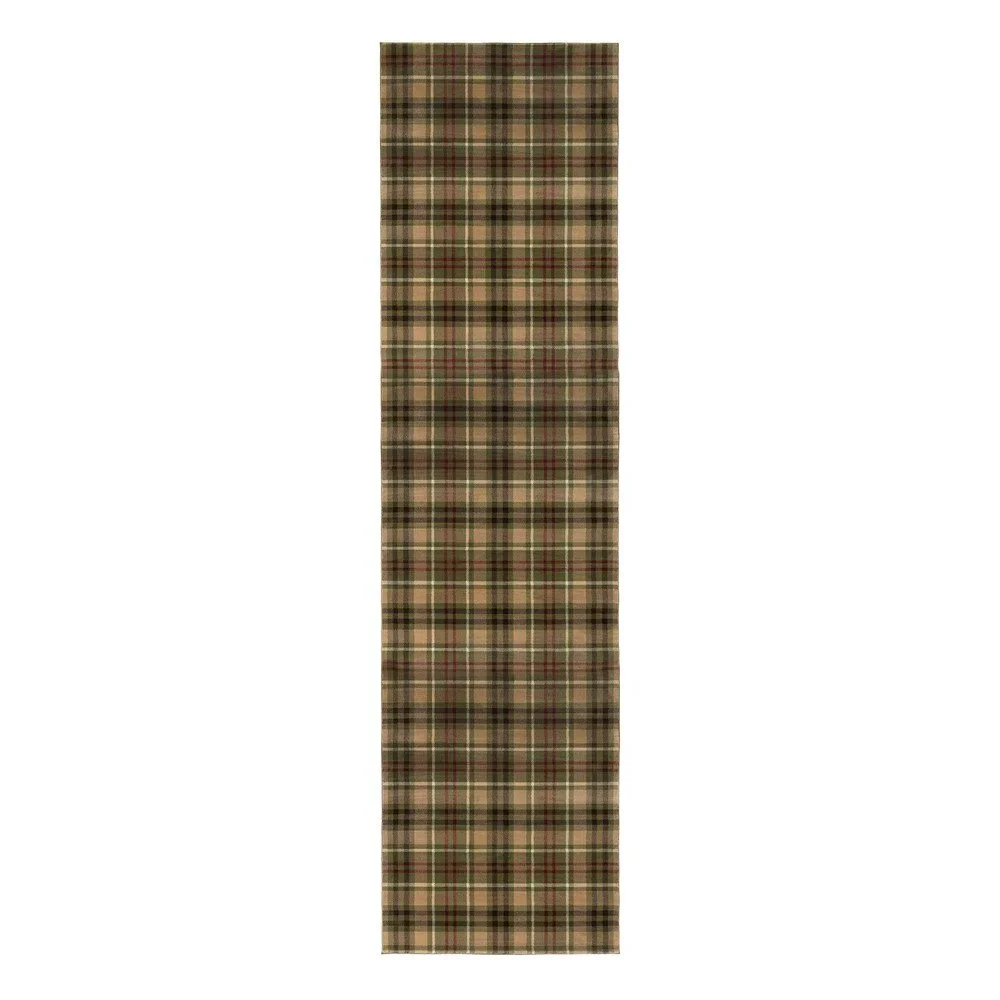 Zelený běhoun Flair Rugs Highland, 60 x 230 cm v:1366425