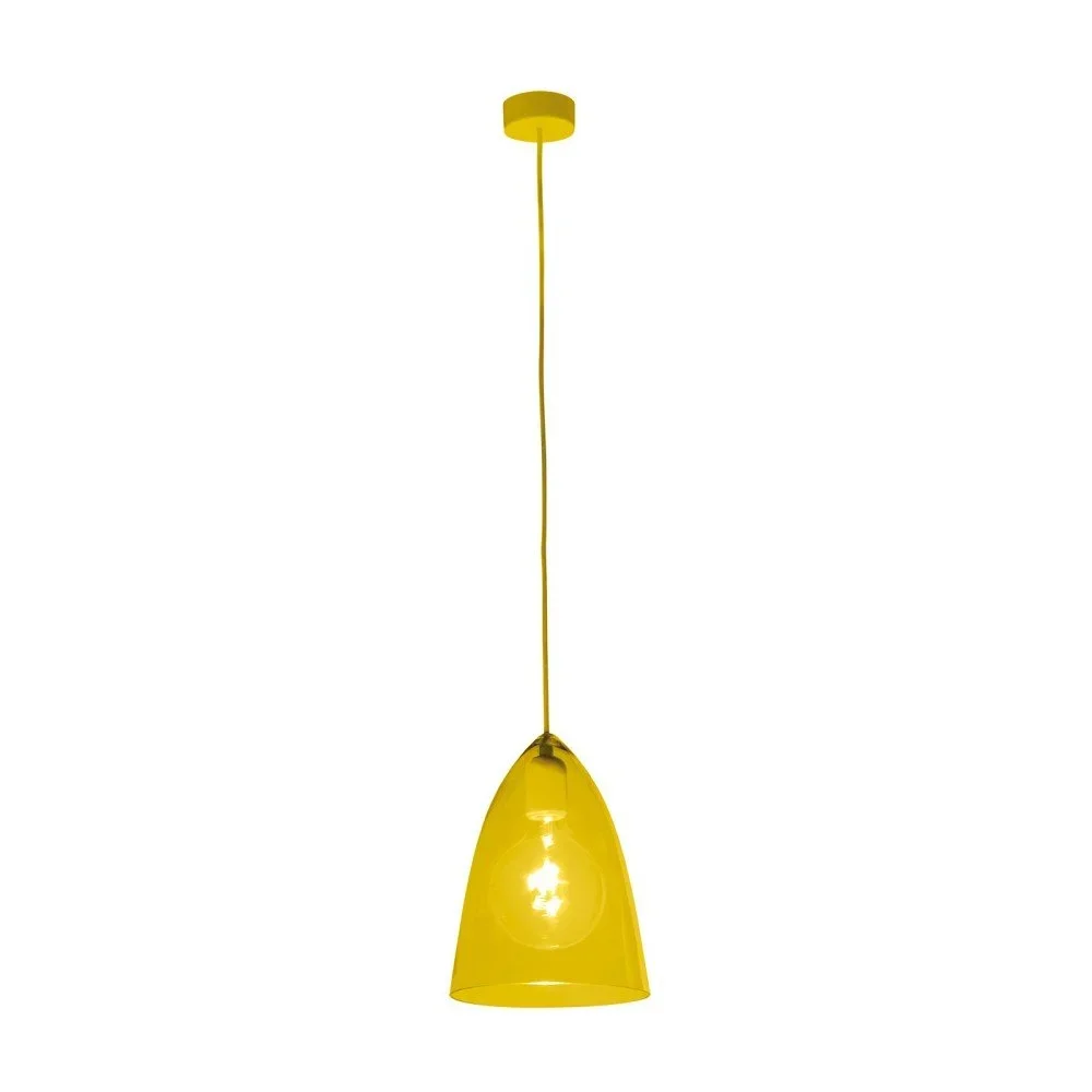 Žluté závěsné svítidlo SULION Glassy v:1162524