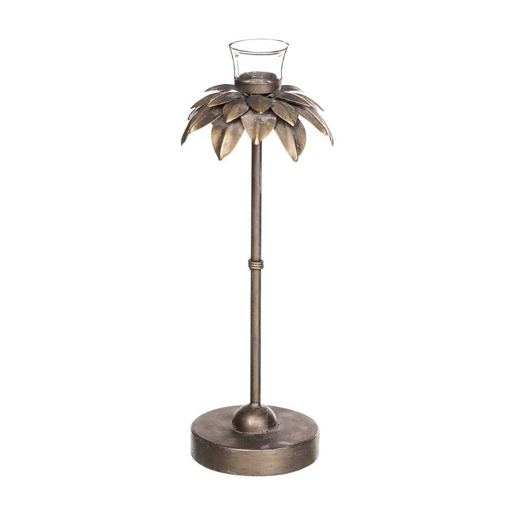 Kovový svícen Tropicho Palm, výška 46 cm v:1061224