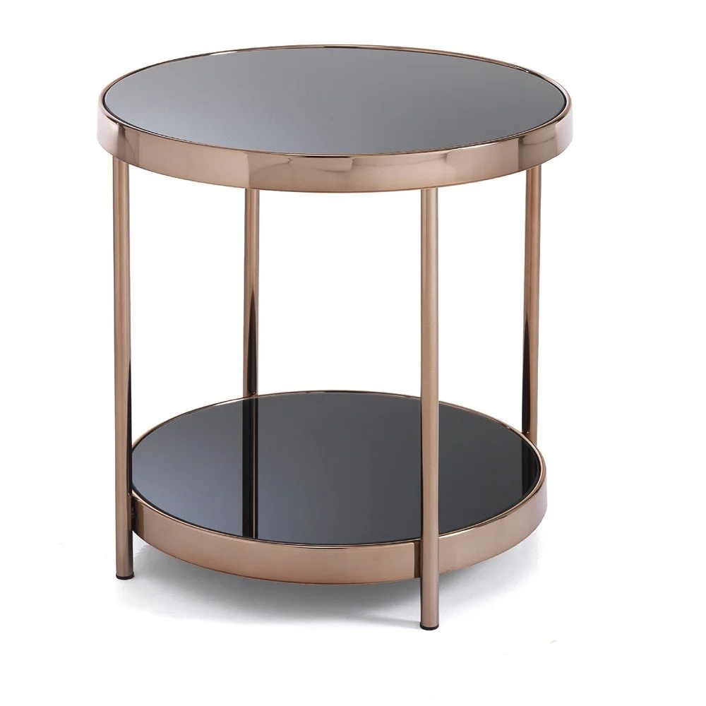 Odkládací stolek v barvě růžového zlata Tomasucci Rings, ø 45 cm v:1287732