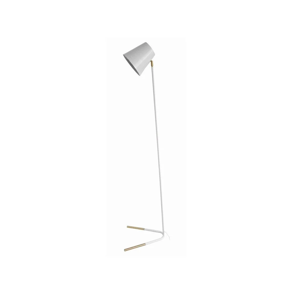 Bílá volně stojící lampa s detaily ve zlaté barvě Leitmotiv Noble v:1178878