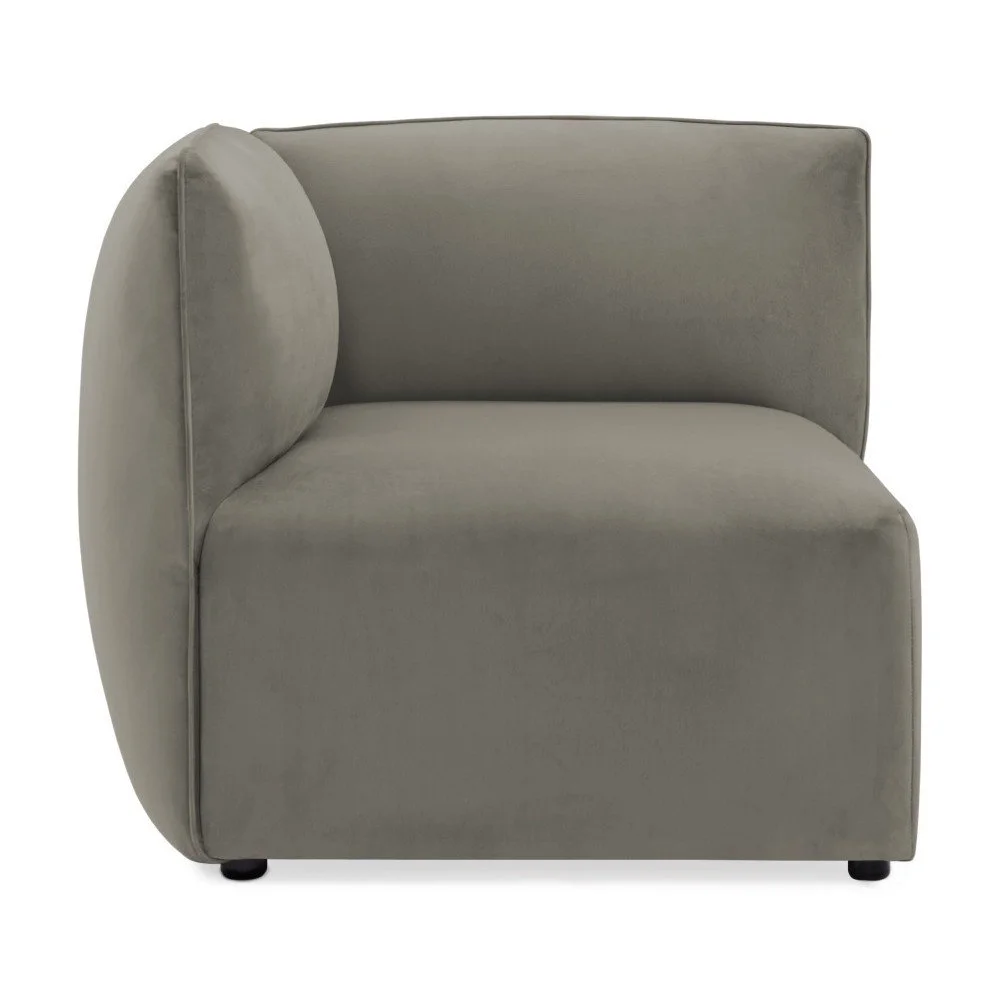 Šedý levý rohový modul pohovky Vivonita Velvet Cube v:953634
