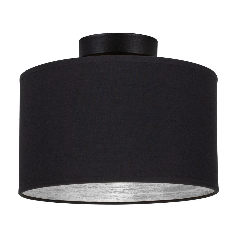 Černé stropní svítidlo s detailem ve stříbrné barvě Sotto Luce Tres S, ⌀ 25 cm v:1315194