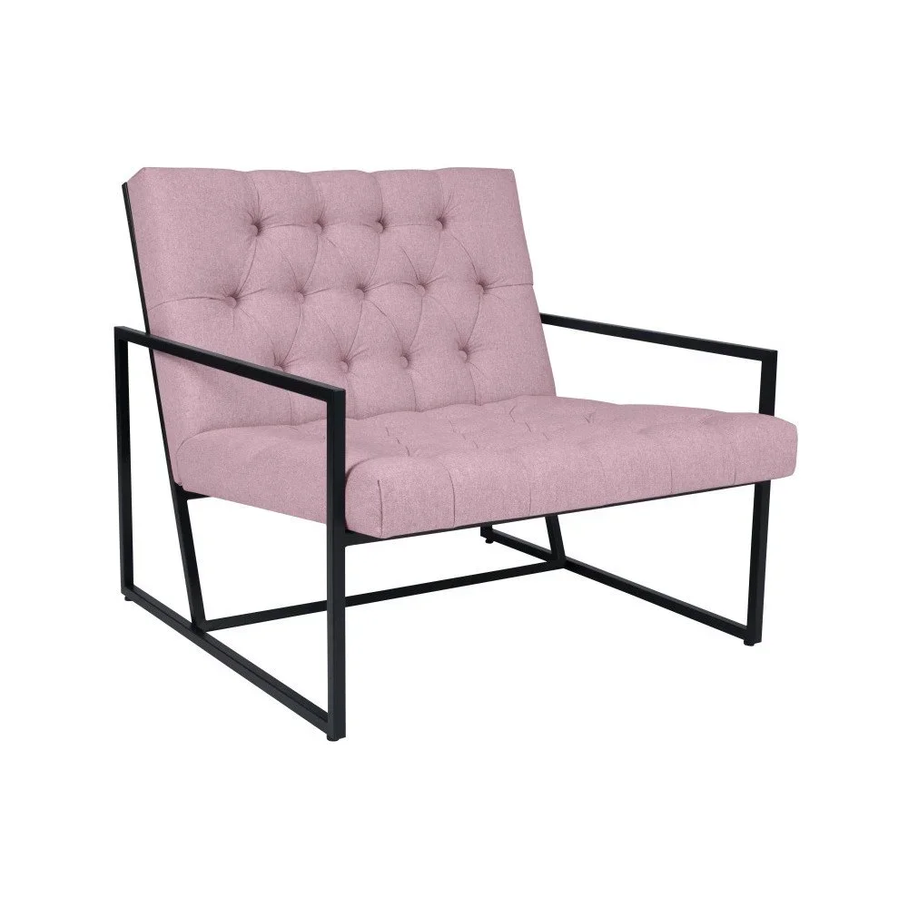 Světle růžové křeslo Mazzini Sofas Aster v:1083054