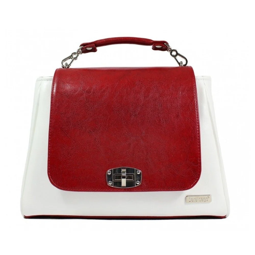 Červeno-bílá kabelka Dara bags Elizabeth No.11 v:1163594