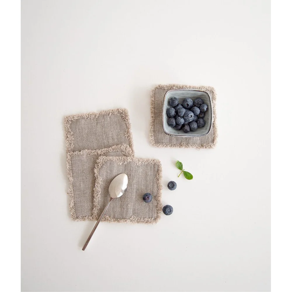 Sada 4 lněných podtácků Linen Tales Classic, 10 x 10 cm v:1401741