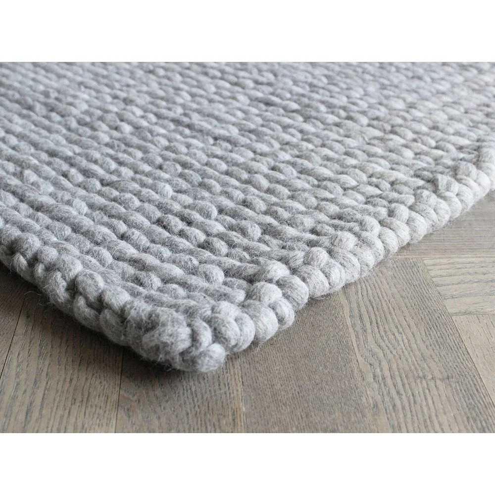 Pískově hnědý pletený vlněný koberec Wooldot Braided Rugs, 100 x 150 cm v:1340997
