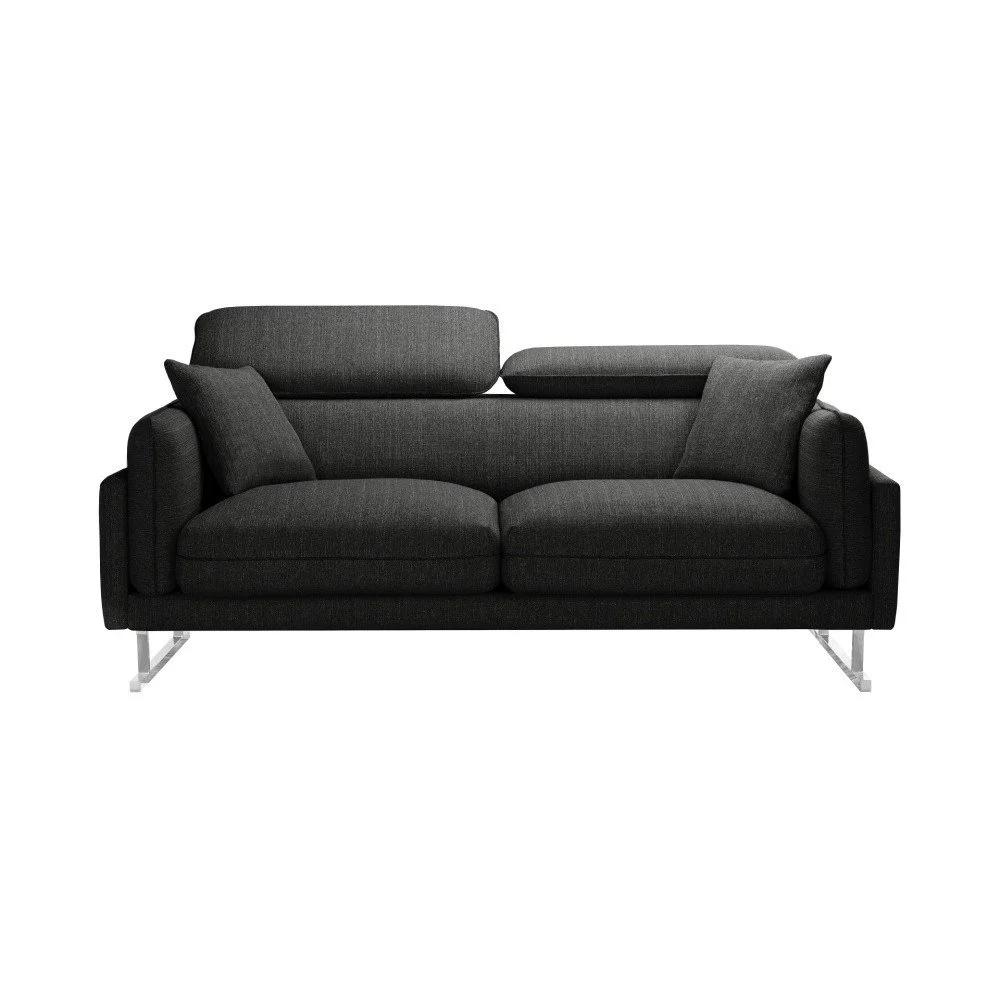 Antracitově šedá dvoumístná pohovka s šedým lemováním L'Officiel Interiors Gigi v:1116354