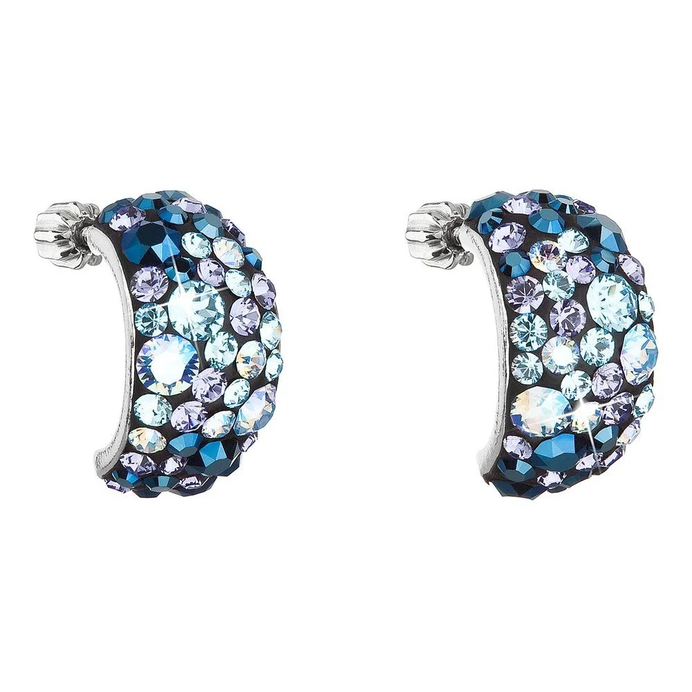 Modré náušnice ze stříbra se Swarovski krystaly Je Veux Space v:1152362