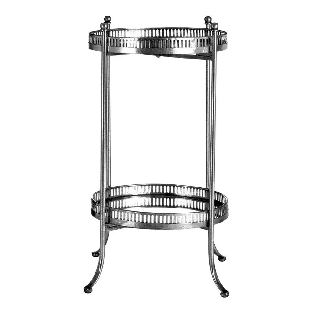 Odkládací stolek ve stříbrné barvě ze zrcadlovou deskou Premier Housewares Reza, šířka 47 cm v:1056684