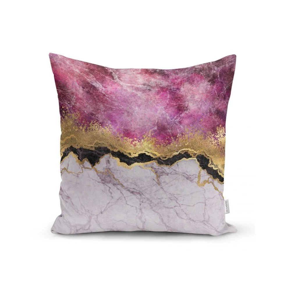Povlak na polštář Minimalist Cushion Covers Marble With Pink And Gold, 45 x 45 cm v:1323952