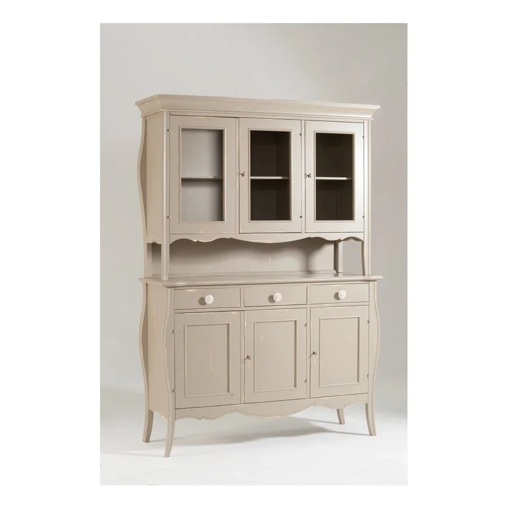 Béžový šestidveřový dřevěná příborník Castagnetti Chantal v:848146