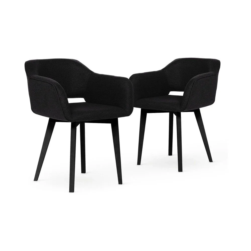 Sada 2 černých jídelních židlí s černými nohami My Pop Design Oldenburger v:1065118