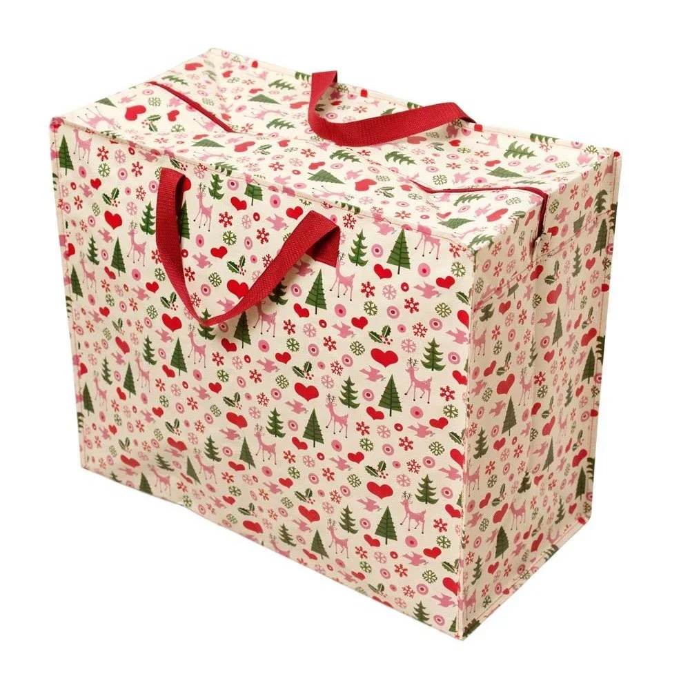 Velká retro nákupní taška Rex London Christmas v:930062