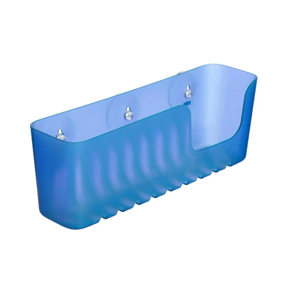 Modrý nástěnný koupelnový košík bez nutnosti vrtání Ta-Tay Large Storage Basket Standart v:1123312